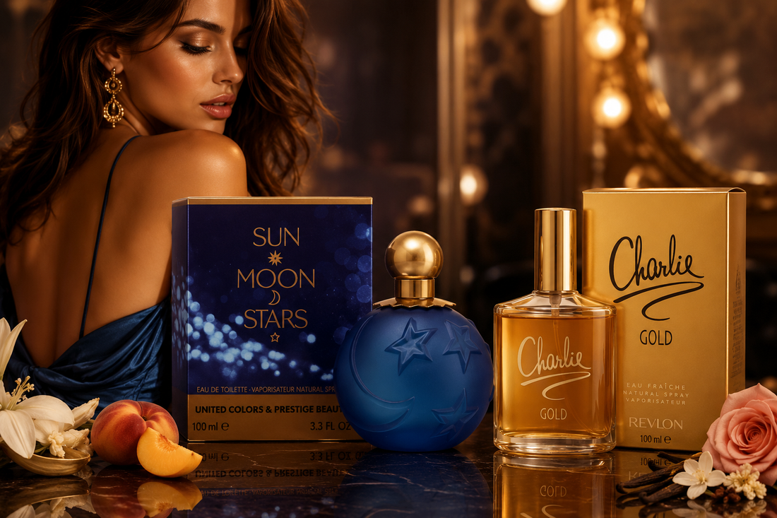 Charlie Gold vs Sun Moon Stars: Nostalgic Women’s Fragrances Compared