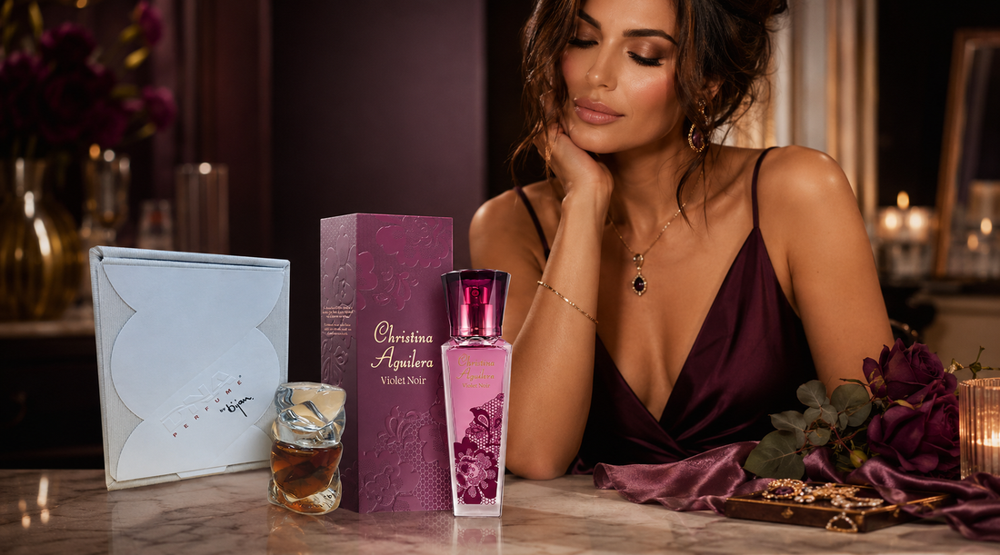 DNA by Bijan vs Christina Aguilera Violet Noir: Bold Vintage Drama Versus Modern Dark Femininity