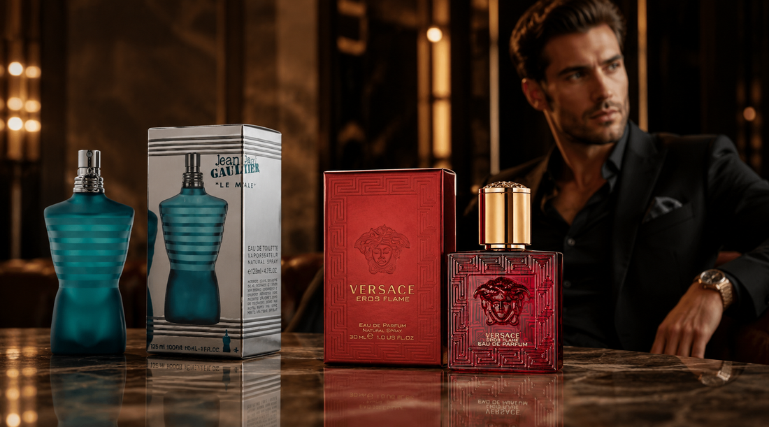 Le Male vs Versace Eros Flame: Two Legendary Attention Grabbers